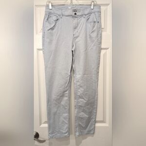 WHBM light purple straight stretch mid rise jeans pants size 10 comfort zip fly